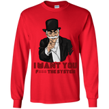 T-Shirts Red / YS i want you f3ck the system Youth Long Sleeve T-Shirt
