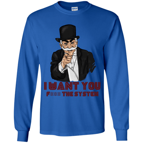 T-Shirts Royal / YS i want you f3ck the system Youth Long Sleeve T-Shirt