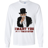 T-Shirts White / YS i want you f3ck the system Youth Long Sleeve T-Shirt