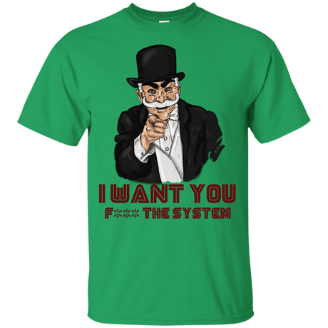 T-Shirts Irish Green / YXS i want you f3ck the system Youth T-Shirt