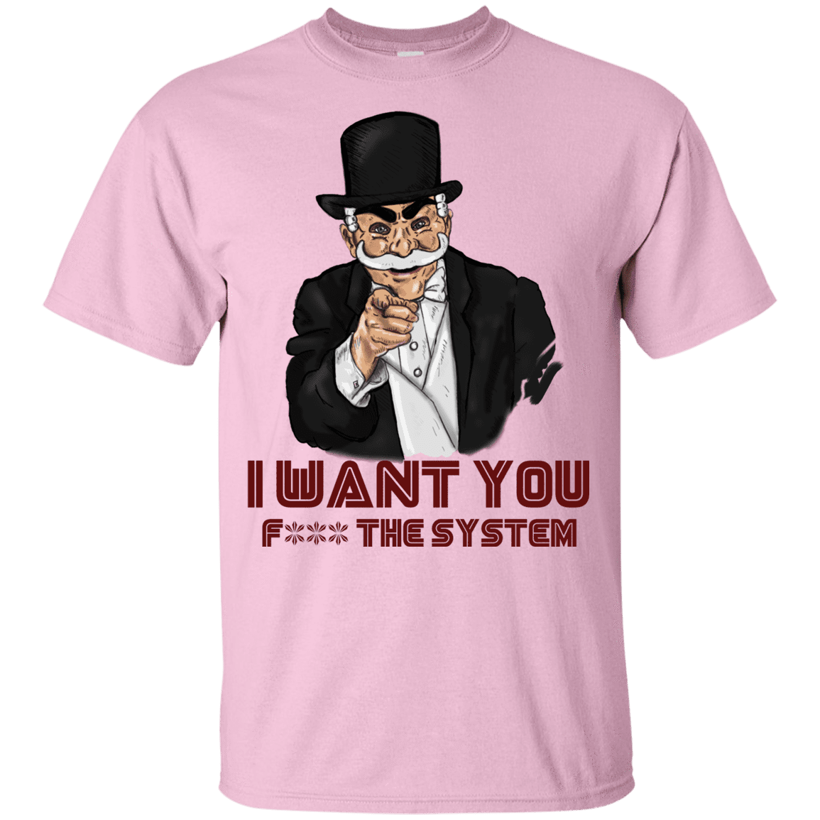 T-Shirts Light Pink / YXS i want you f3ck the system Youth T-Shirt