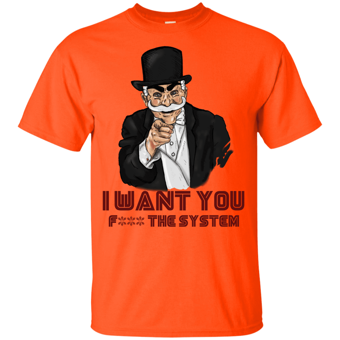 T-Shirts Orange / YXS i want you f3ck the system Youth T-Shirt