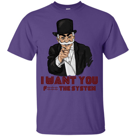 T-Shirts Purple / YXS i want you f3ck the system Youth T-Shirt