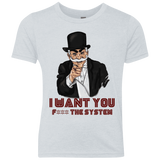 T-Shirts Heather White / YXS i want you f3ck the system Youth Triblend T-Shirt