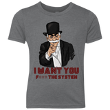 T-Shirts Premium Heather / YXS i want you f3ck the system Youth Triblend T-Shirt