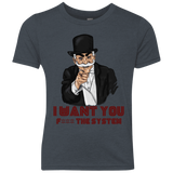 T-Shirts Vintage Navy / YXS i want you f3ck the system Youth Triblend T-Shirt