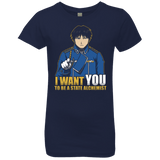 T-Shirts Midnight Navy / YXS I Want You To Be A State Alchemist Girls Premium T-Shirt
