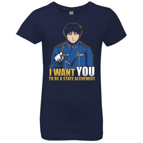 T-Shirts Midnight Navy / YXS I Want You To Be A State Alchemist Girls Premium T-Shirt