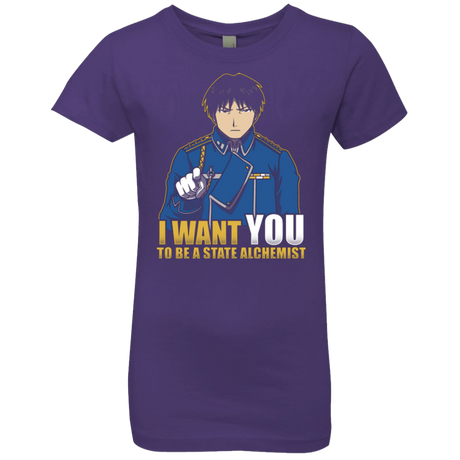 T-Shirts Purple Rush / YXS I Want You To Be A State Alchemist Girls Premium T-Shirt