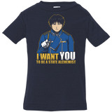 T-Shirts Navy / 6 Months I Want You To Be A State Alchemist Infant Premium T-Shirt