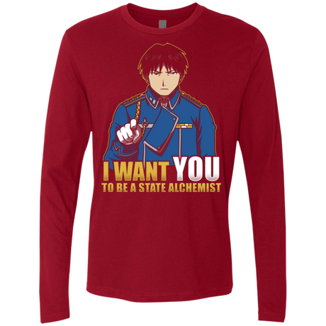 T-Shirts Cardinal / Small I Want You To Be A State Alchemist Men's Premium Long Sleeve