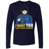T-Shirts Midnight Navy / Small I Want You To Be A State Alchemist Men's Premium Long Sleeve
