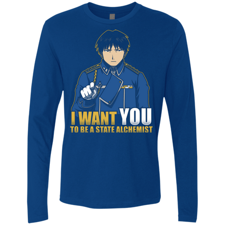 T-Shirts Royal / Small I Want You To Be A State Alchemist Men's Premium Long Sleeve