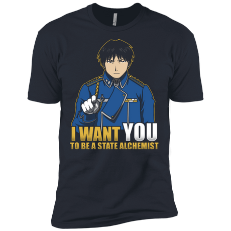 T-Shirts Indigo / X-Small I Want You To Be A State Alchemist Men's Premium T-Shirt