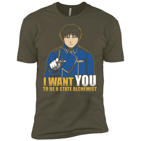 T-Shirts Military Green / X-Small I Want You To Be A State Alchemist Men's Premium T-Shirt