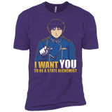 T-Shirts Purple / X-Small I Want You To Be A State Alchemist Men's Premium T-Shirt