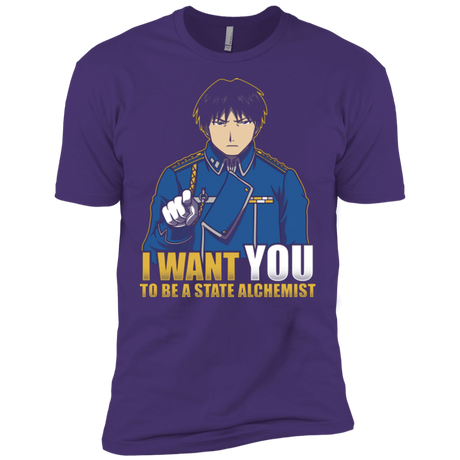 T-Shirts Purple / X-Small I Want You To Be A State Alchemist Men's Premium T-Shirt