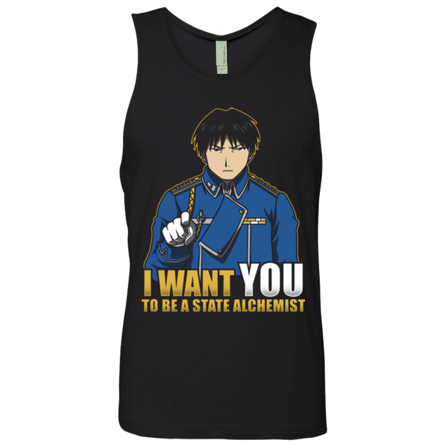 T-Shirts Black / Small I Want You To Be A State Alchemist Men's Premium Tank Top