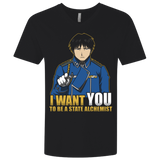 T-Shirts Black / X-Small I Want You To Be A State Alchemist Men's Premium V-Neck