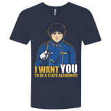 T-Shirts Midnight Navy / X-Small I Want You To Be A State Alchemist Men's Premium V-Neck