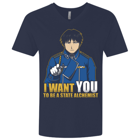 T-Shirts Midnight Navy / X-Small I Want You To Be A State Alchemist Men's Premium V-Neck