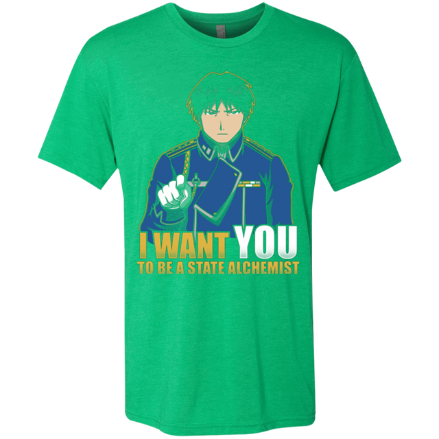 T-Shirts Envy / Small I Want You To Be A State Alchemist Men's Triblend T-Shirt