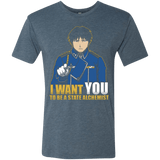 T-Shirts Indigo / Small I Want You To Be A State Alchemist Men's Triblend T-Shirt