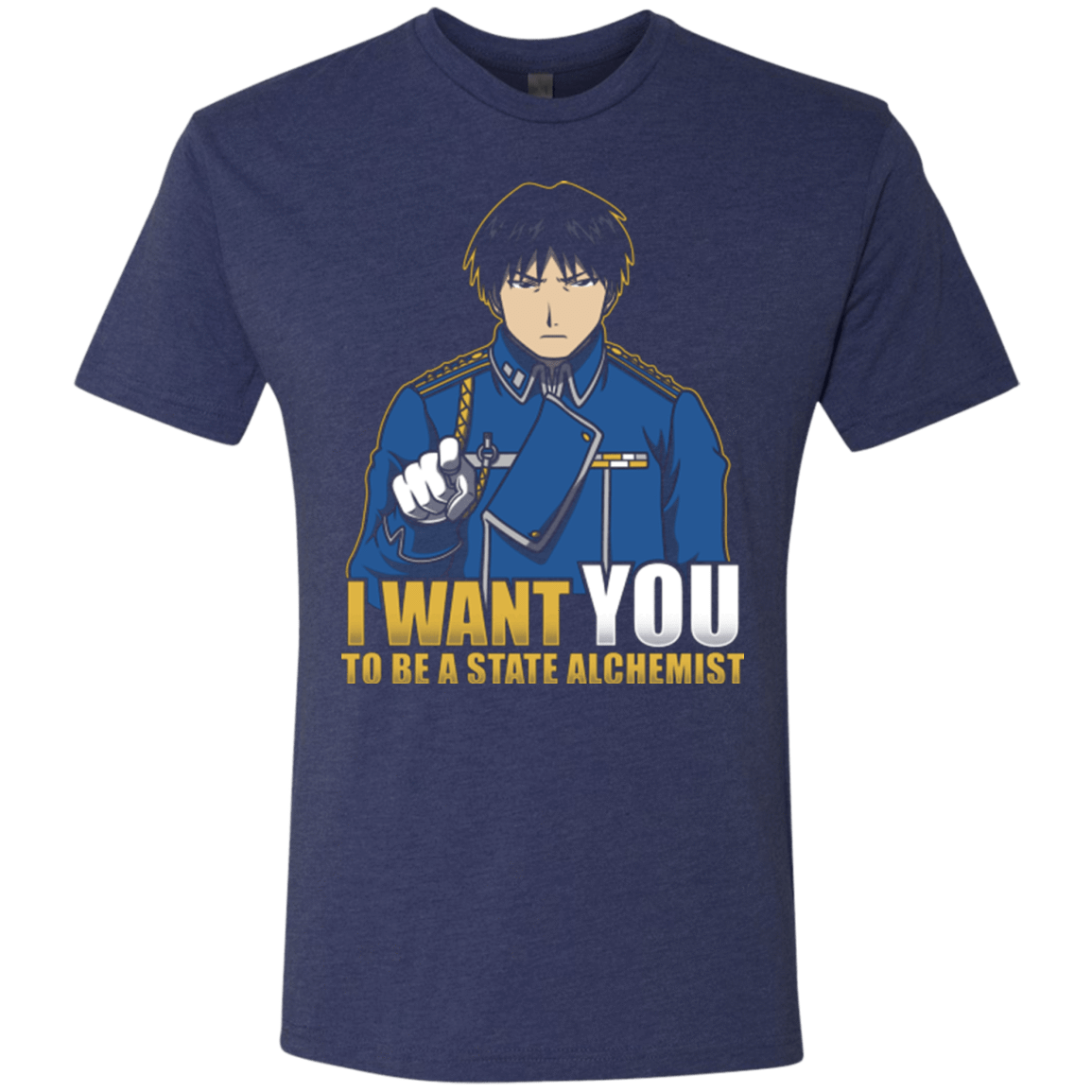 T-Shirts Vintage Navy / Small I Want You To Be A State Alchemist Men's Triblend T-Shirt