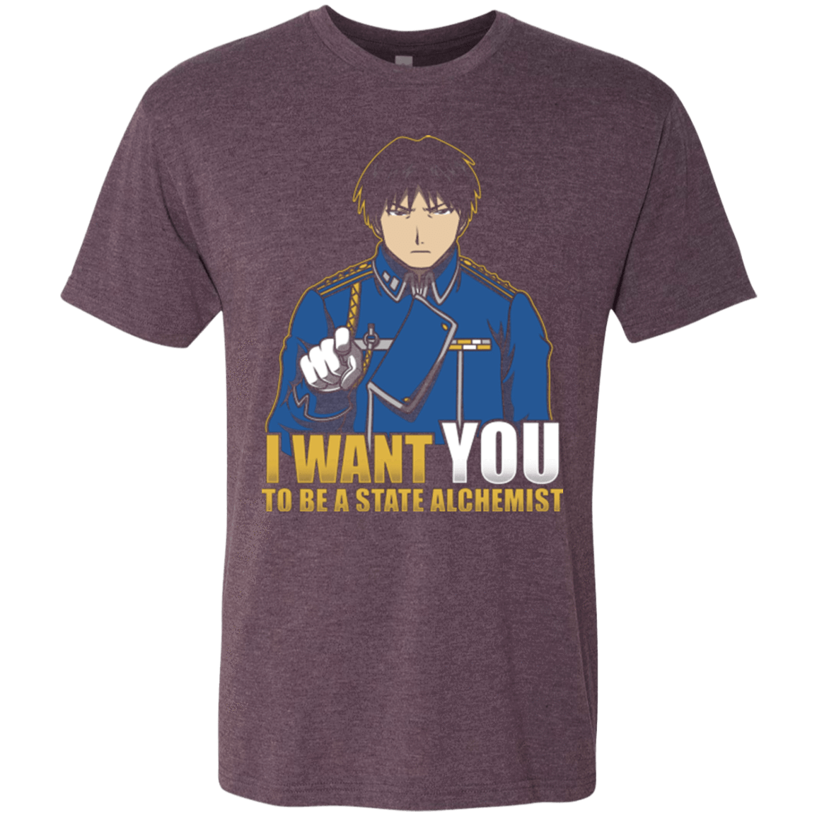 T-Shirts Vintage Purple / Small I Want You To Be A State Alchemist Men's Triblend T-Shirt