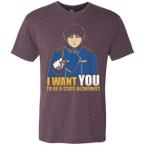 T-Shirts Vintage Purple / Small I Want You To Be A State Alchemist Men's Triblend T-Shirt