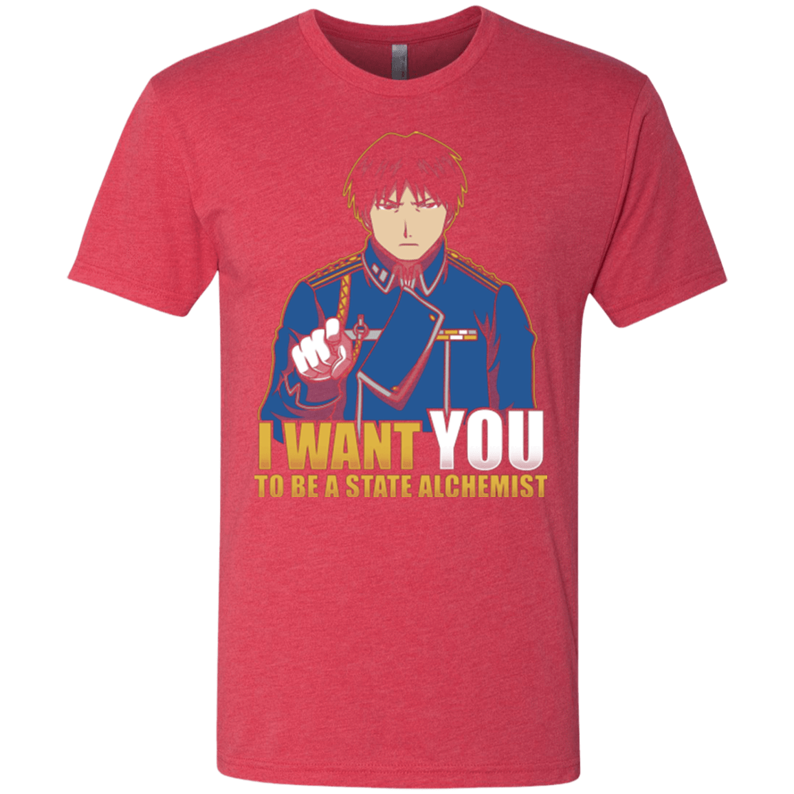 T-Shirts Vintage Red / Small I Want You To Be A State Alchemist Men's Triblend T-Shirt