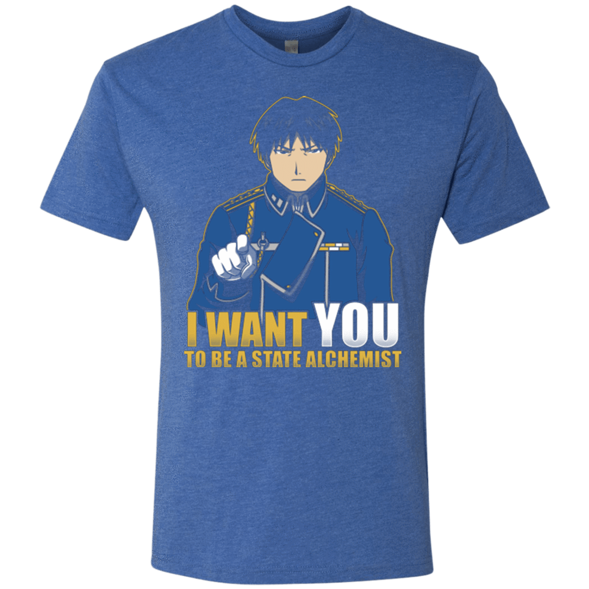 T-Shirts Vintage Royal / Small I Want You To Be A State Alchemist Men's Triblend T-Shirt