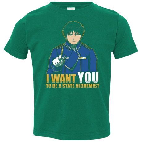 T-Shirts Kelly / 2T I Want You To Be A State Alchemist Toddler Premium T-Shirt