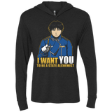 T-Shirts Vintage Black / X-Small I Want You To Be A State Alchemist Triblend Long Sleeve Hoodie Tee