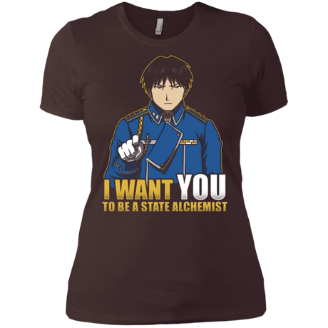 T-Shirts Dark Chocolate / X-Small I Want You To Be A State Alchemist Women's Premium T-Shirt