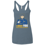 T-Shirts Indigo / X-Small I Want You To Be A State Alchemist Women's Triblend Racerback Tank