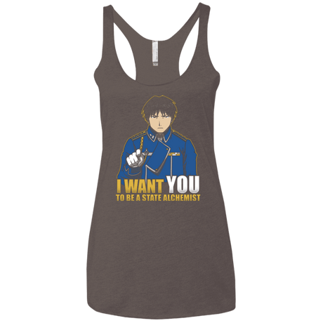 T-Shirts Macchiato / X-Small I Want You To Be A State Alchemist Women's Triblend Racerback Tank