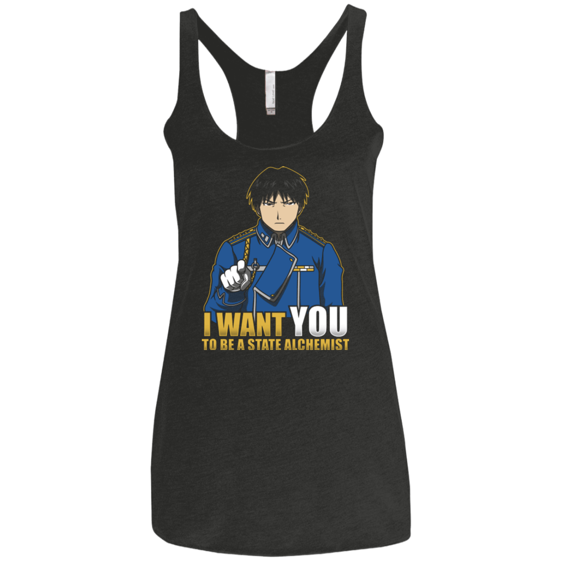 T-Shirts Vintage Black / X-Small I Want You To Be A State Alchemist Women's Triblend Racerback Tank