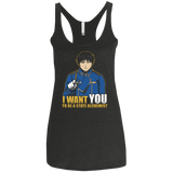 T-Shirts Vintage Black / X-Small I Want You To Be A State Alchemist Women's Triblend Racerback Tank