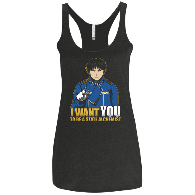T-Shirts Vintage Black / X-Small I Want You To Be A State Alchemist Women's Triblend Racerback Tank