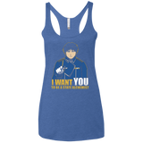 T-Shirts Vintage Royal / X-Small I Want You To Be A State Alchemist Women's Triblend Racerback Tank