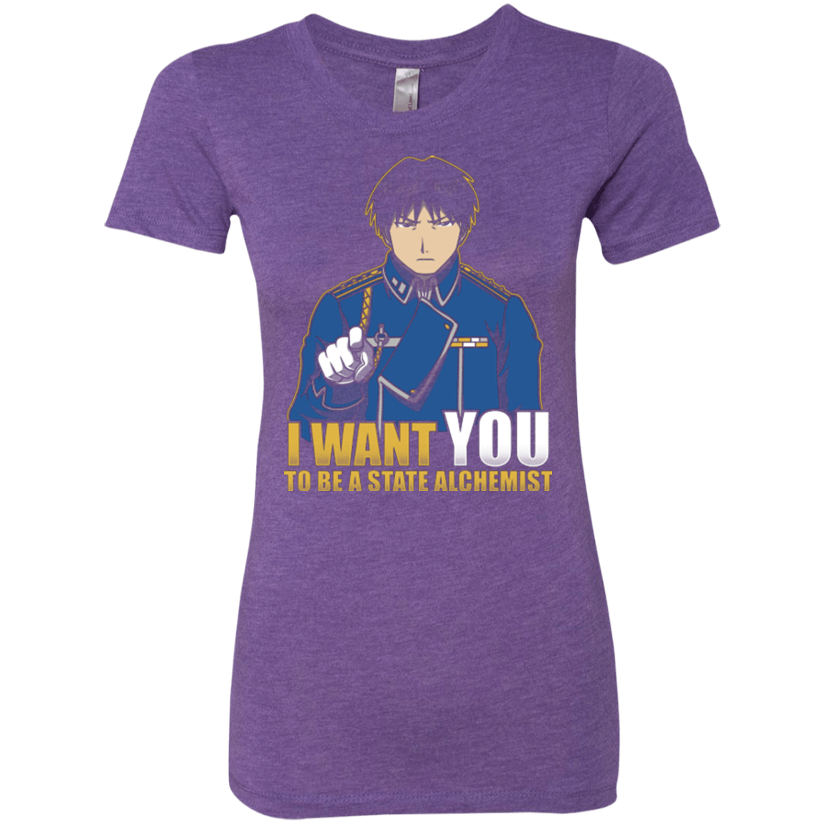 T-Shirts Purple Rush / Small I Want You To Be A State Alchemist Women's Triblend T-Shirt