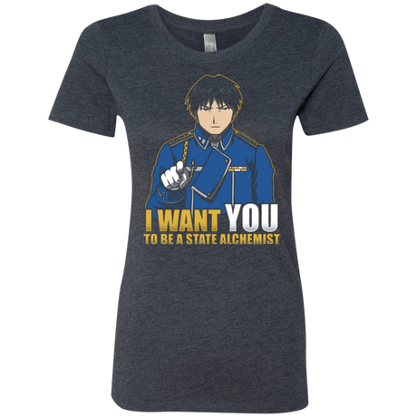 T-Shirts Vintage Navy / Small I Want You To Be A State Alchemist Women's Triblend T-Shirt