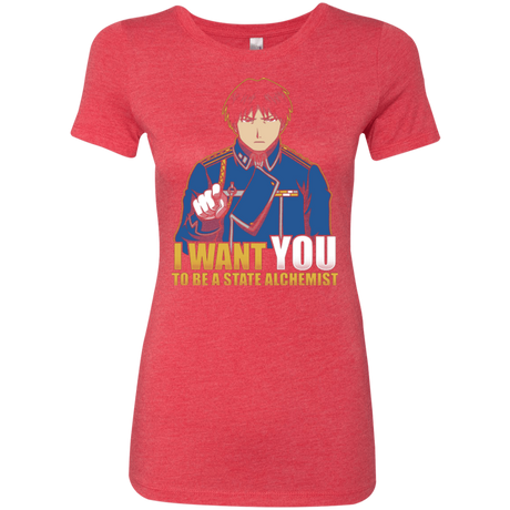 T-Shirts Vintage Red / Small I Want You To Be A State Alchemist Women's Triblend T-Shirt