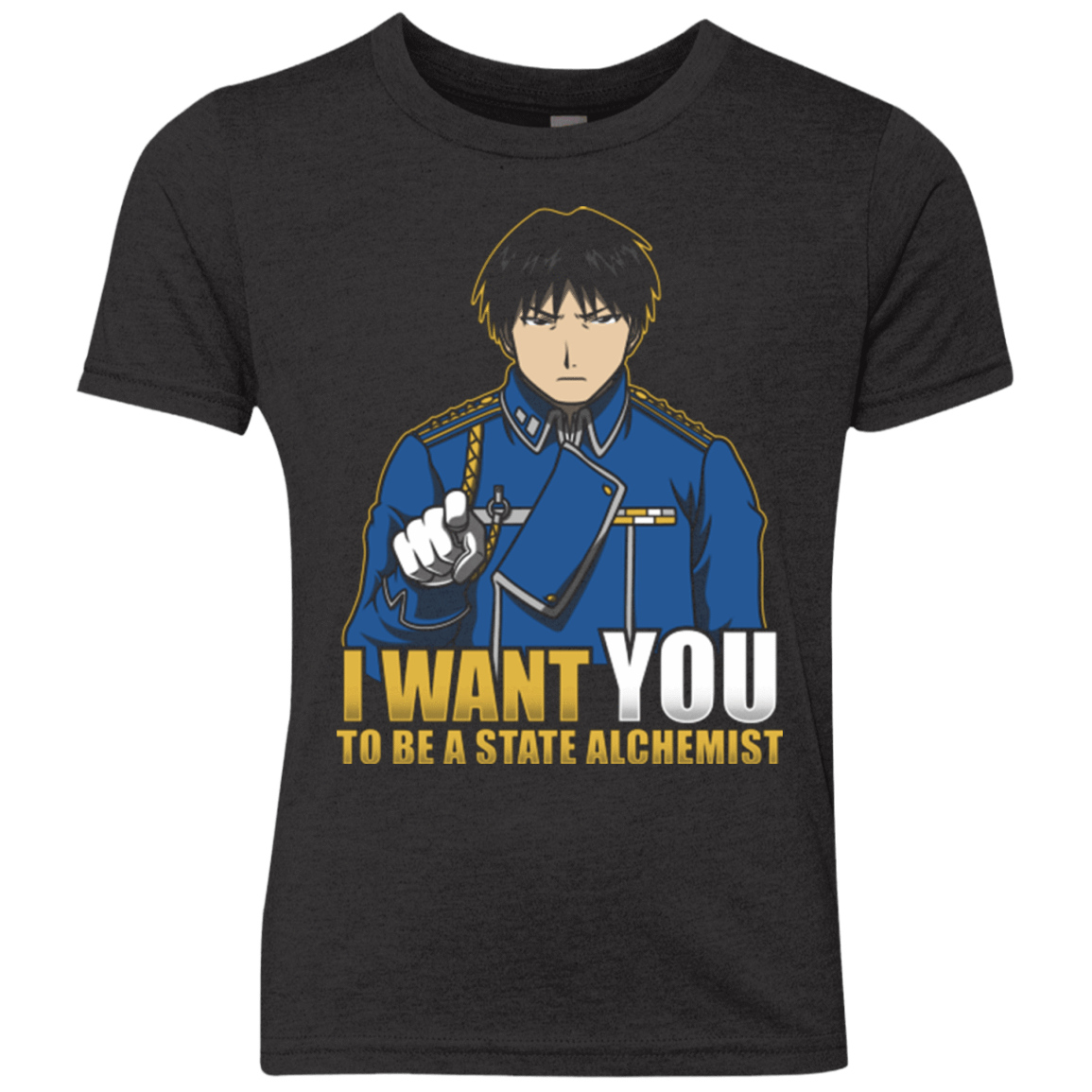 T-Shirts Vintage Black / YXS I Want You To Be A State Alchemist Youth Triblend T-Shirt