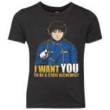T-Shirts Vintage Black / YXS I Want You To Be A State Alchemist Youth Triblend T-Shirt