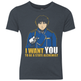 T-Shirts Vintage Navy / YXS I Want You To Be A State Alchemist Youth Triblend T-Shirt
