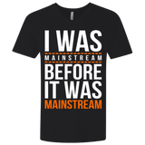 T-Shirts Black / X-Small I was mainstream Men's Premium V-Neck