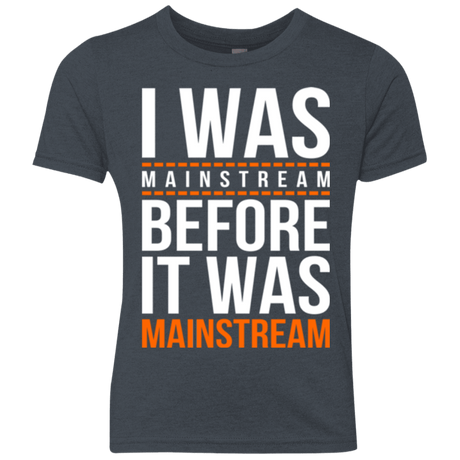 T-Shirts Vintage Navy / YXS I was mainstream Youth Triblend T-Shirt