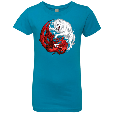 T-Shirts Turquoise / YXS Ice and Fire Girls Premium T-Shirt